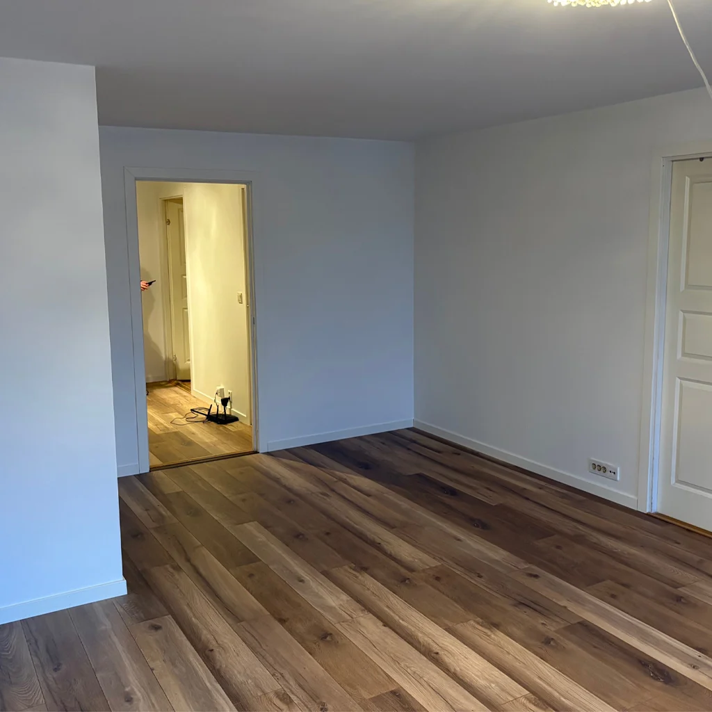 Maling innvendig og utvendig med rene linjer og jevn finish